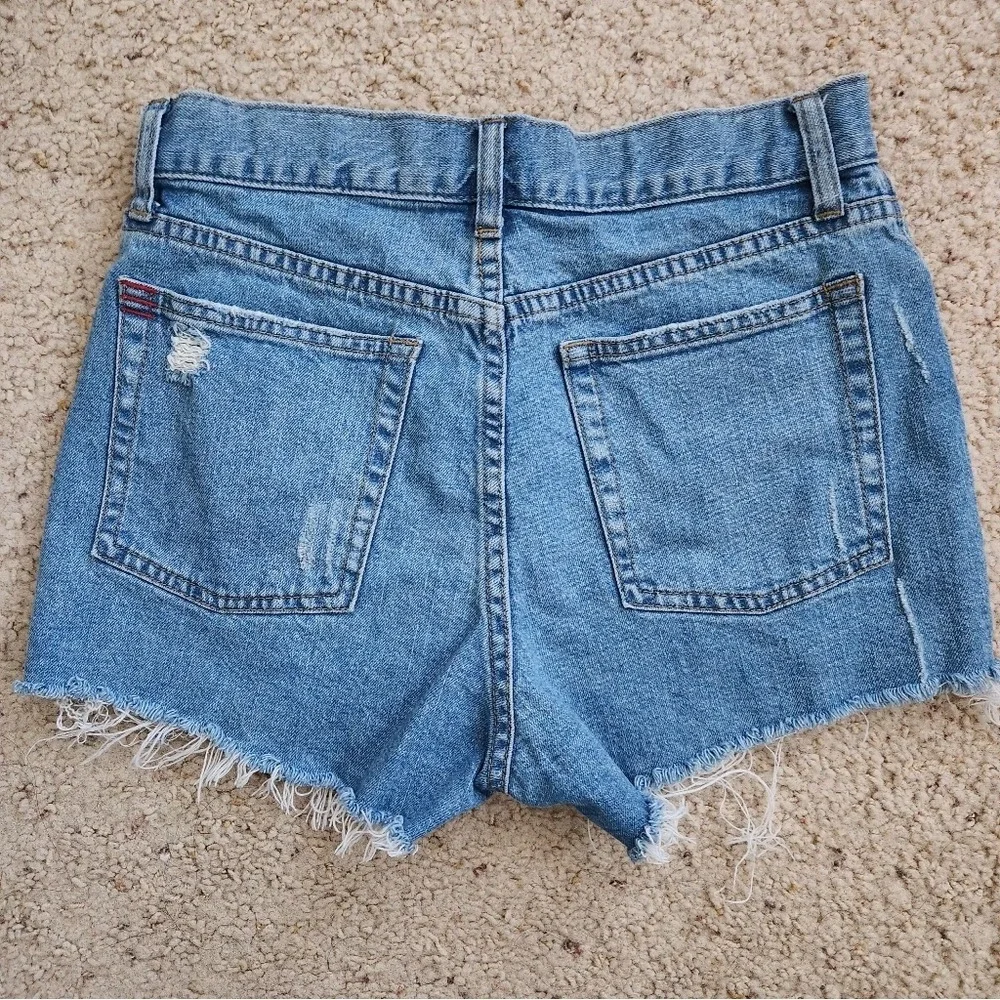 BDG Urban Outfitters High Rise Distressed Denim Cutoff Shorts Blue size‎ 27